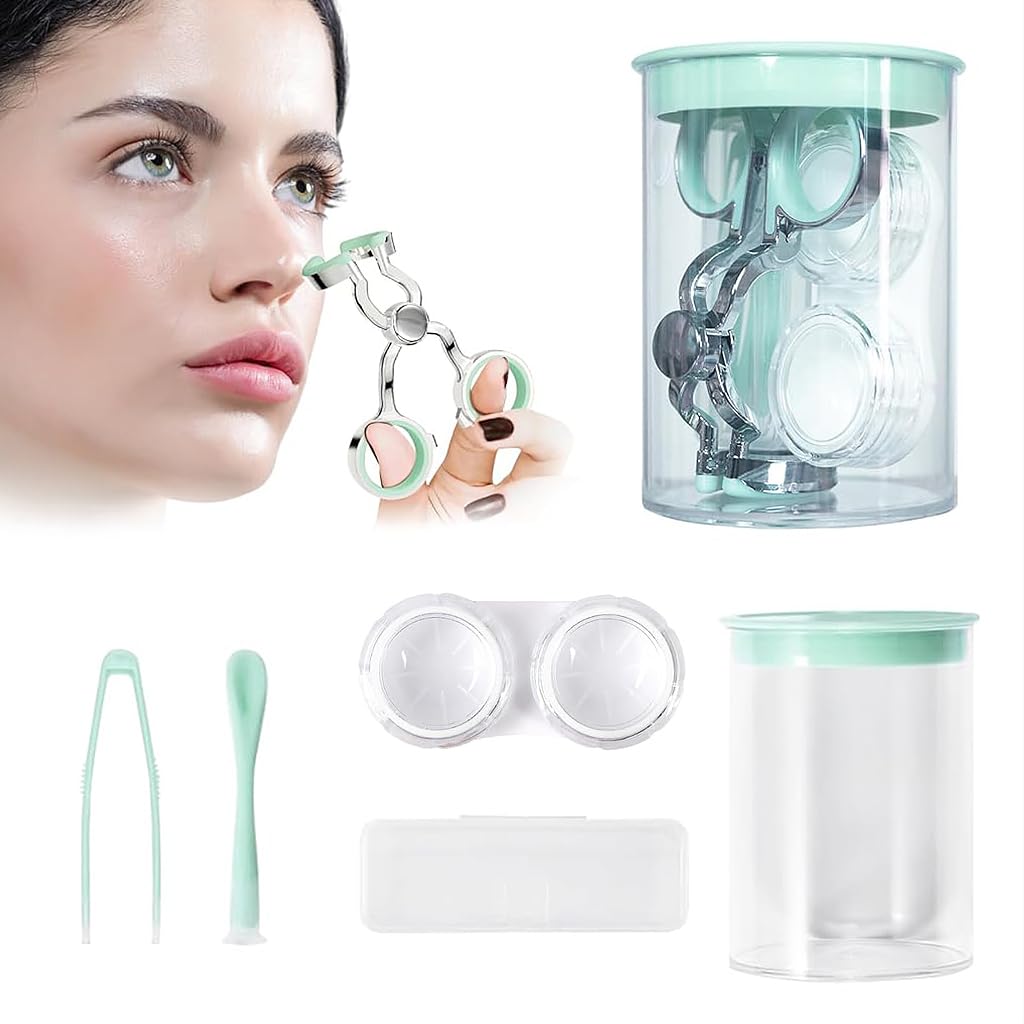 HANNEA Contact Lenses Wearing Aids Set Beginners Friendly Eyelids Holder Eyelids Spreader Tool Set with Contact Lens Tweezer, Contact Lens Inserter & Remover, Contact Lens Case HANNEA Contact Lenses Wearing Aids Set Beginners Friendly Eyelids Holder Eyelids Spreader Tool Set with Contact Lens Tweezer, Contact Lens Inserter & Remover, Contact Lens Case